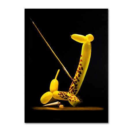 Roderick Stevens 'Balloon Giraffe' Canvas Art,18x24